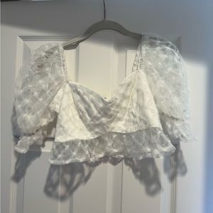 White Vestique crop top